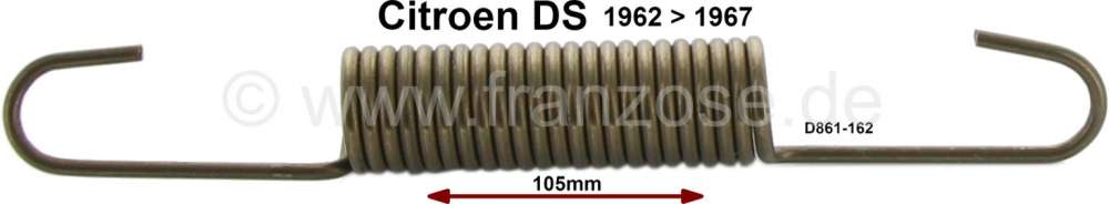 Citroen-DS-11CV-HY - DS > 67, bonnet buckle retractor spring. Suitable for Citroen DS, of year of construction 