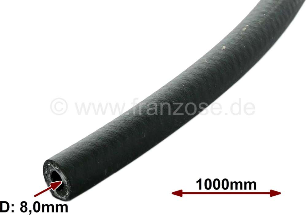 Renault - Radiator hose universal. Inside diameter: 8,0mm. Outside diameter: 15,0mm. Length: 1000mm.