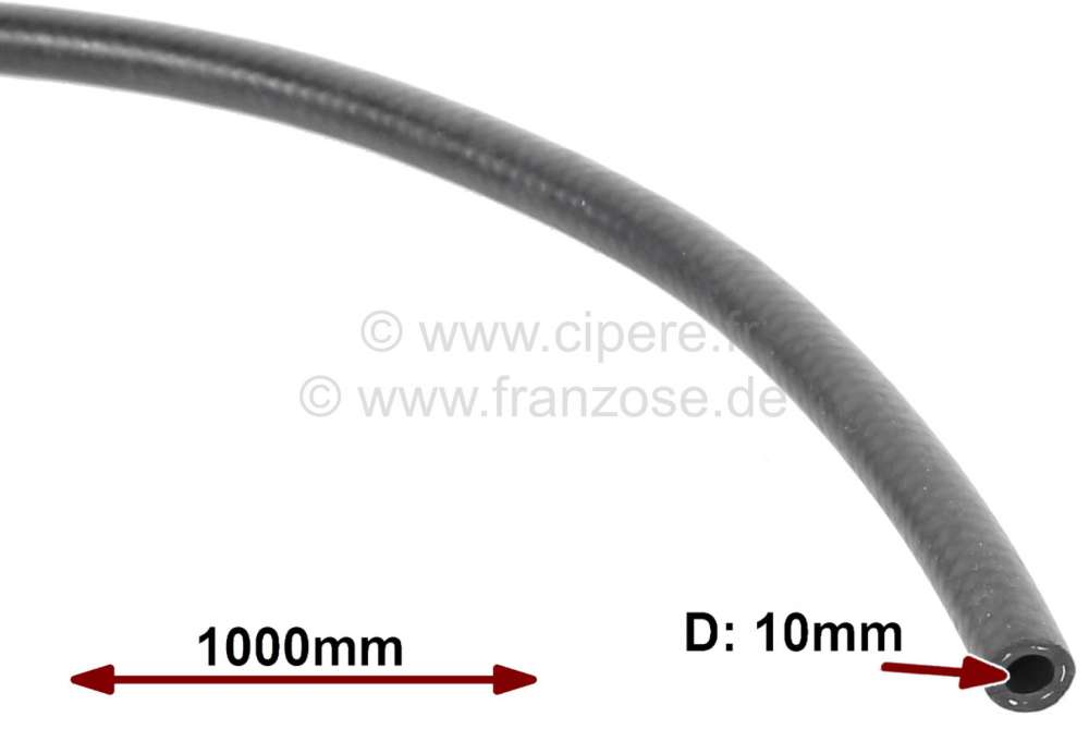 Peugeot - Radiator hose universal. Inside diameter: 10,0mm. Outside diameter: 17,0mm. Length: 1000mm