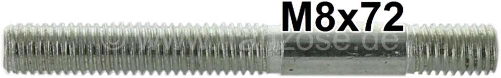 Citroen-DS-11CV-HY - Water pump housing stud bolt, suitable for Citroen DS. Measurement: M8x72