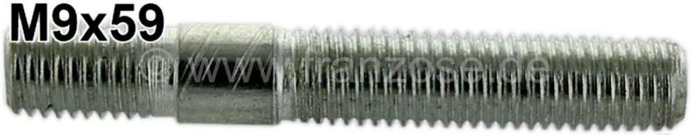 Citroen-DS-11CV-HY - Water pump housing stud bolt, suitable for Citroen DS. Measurement: M9x59