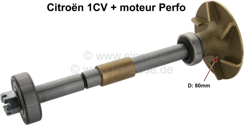 Citroen-DS-11CV-HY - Water pump repair kit. Suitable for Citroen 11CV D + Perfo engine. Diameter pump wheel: 80