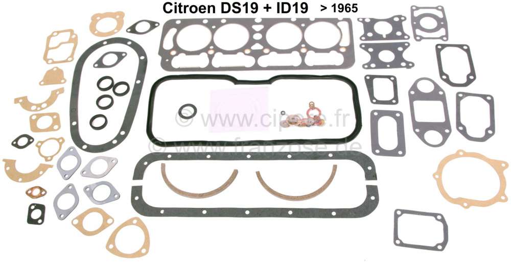 Citroen-DS-11CV-HY - Engine gasket set inclusive cylinder head gasket, suitable for Citroen DS 19 + ID19, Insta