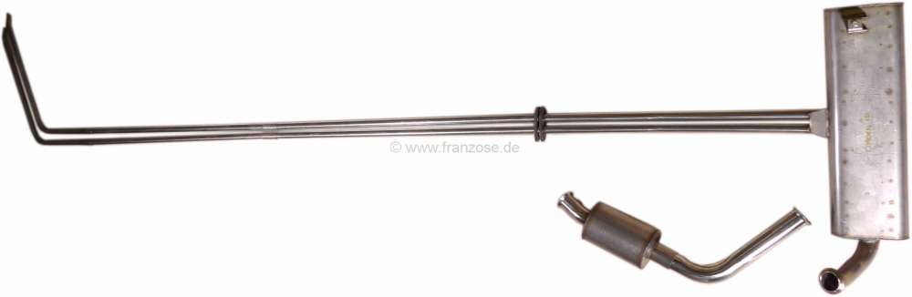 Citroen-DS-11CV-HY - DS >59, high-grade steel exhaust completely, without mounting material. Suitable for Citro