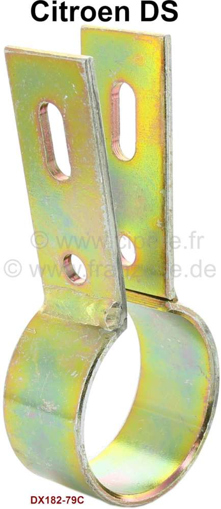Citroen-DS-11CV-HY - Exhaust clip with fixture. For the connection elbow pipe to the flexible exhaust pipe. Sui