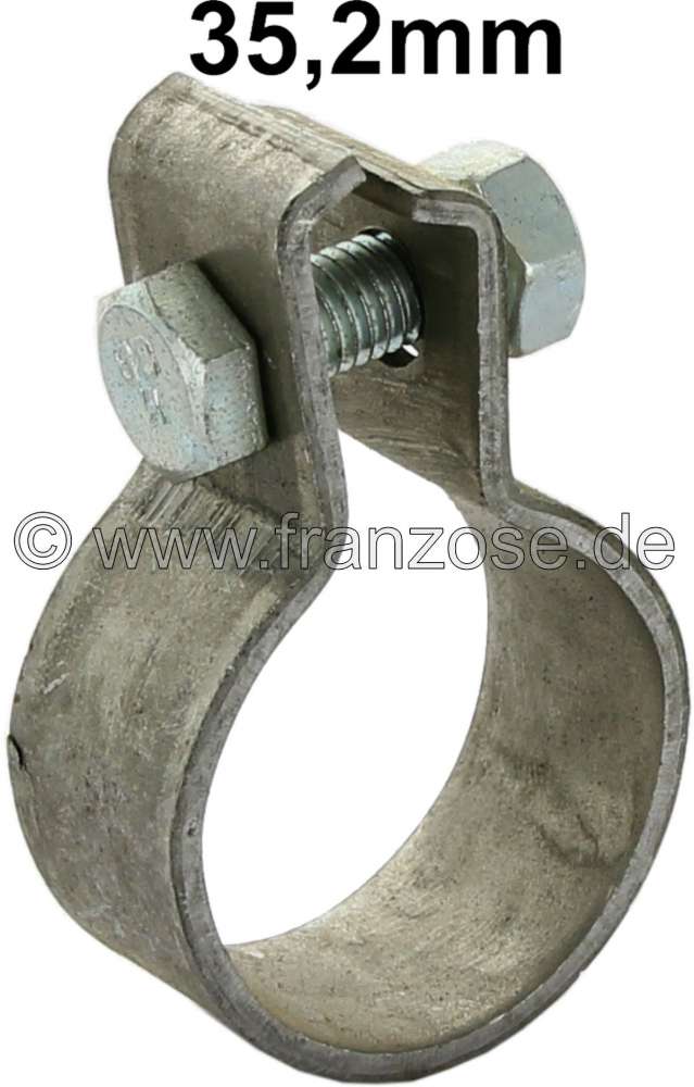 Citroen-DS-11CV-HY - Exhaust clip flat, 35,2mm diameter. Suitable for Citroen DS starting from year of construc