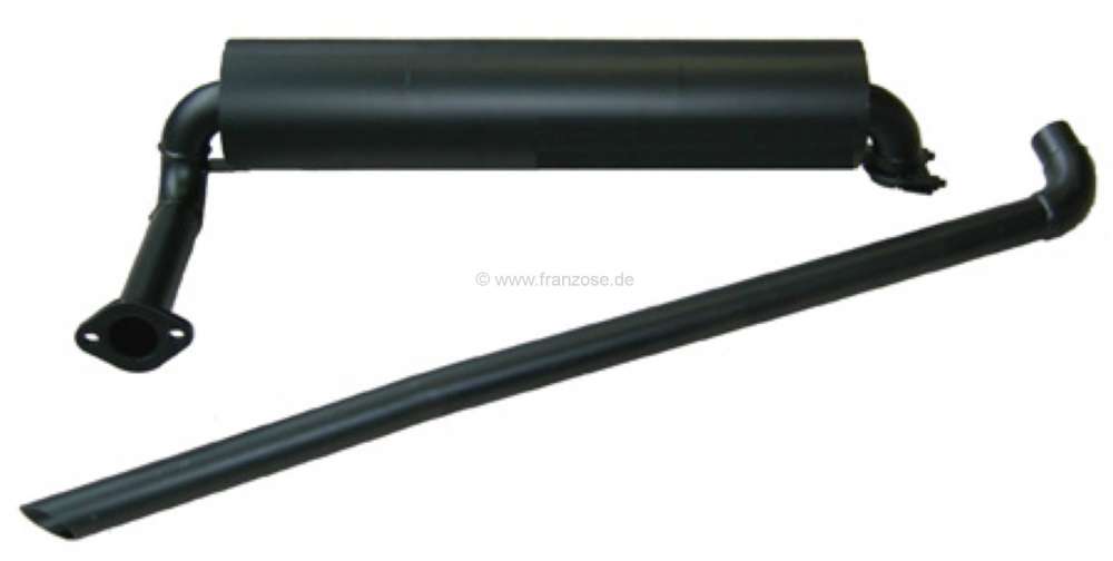 Citroen-DS-11CV-HY - Silencer with tail pipe. Suitable for Citroen 11CV (all models). Or. No. 321121