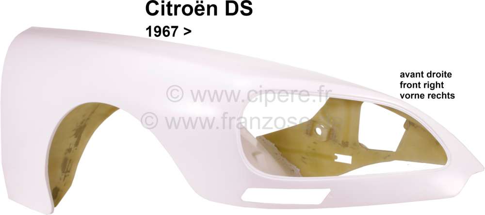 Sonstige-Citroen - Fender in front on the right, from synthetic. Suitable for Citroen DS, starting from year 