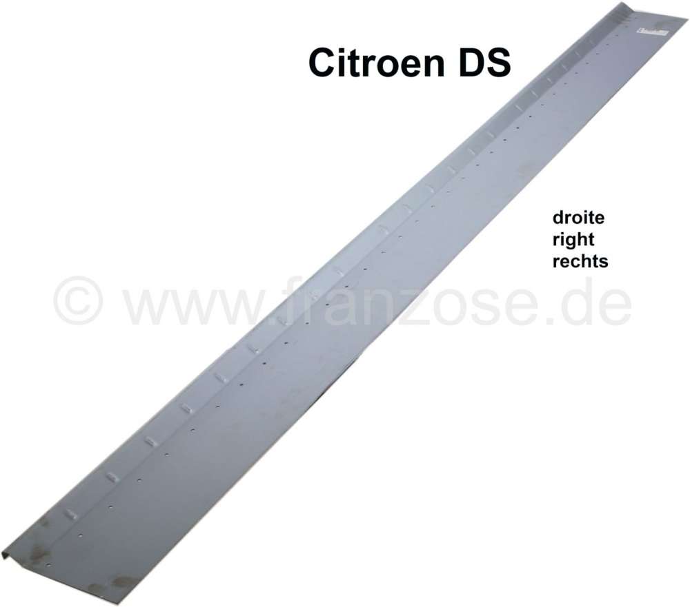 Citroen-DS-11CV-HY - Floor pan edge on the right (with flanges). This repair sheet metal is about 20cm wide and