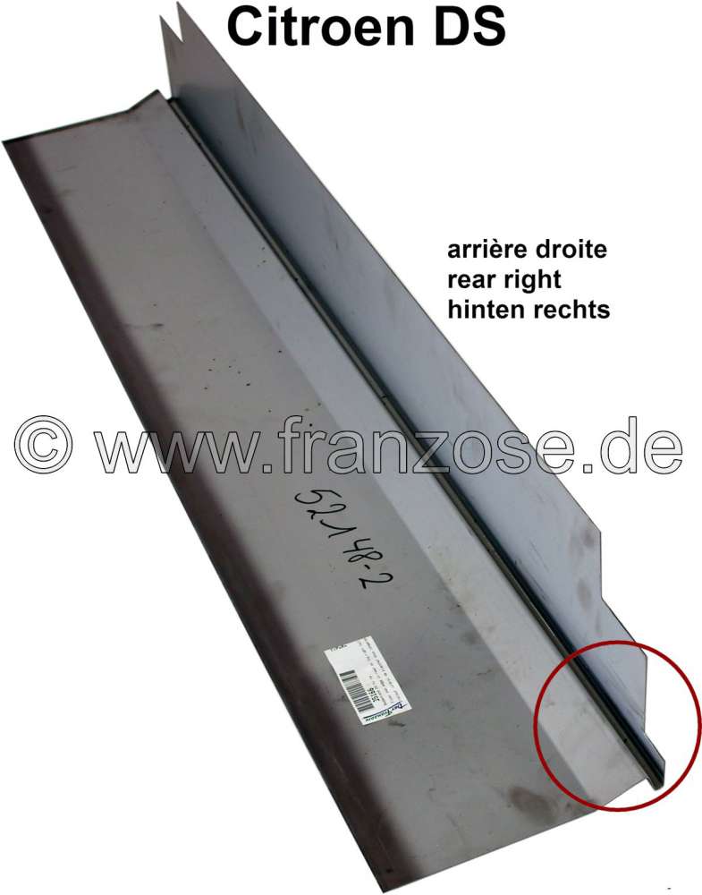 Alle - Floor pan edge in rear on the right (with connection sheet metal to the box sill). Suitabl