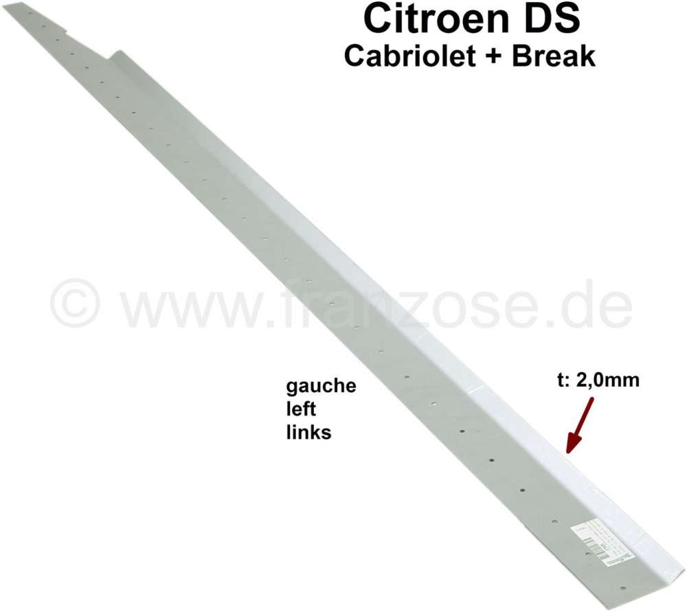 Citroen-DS-11CV-HY - Floor pan left. Reinforcing plate (double reinforced) underside base plate to sill plate. 