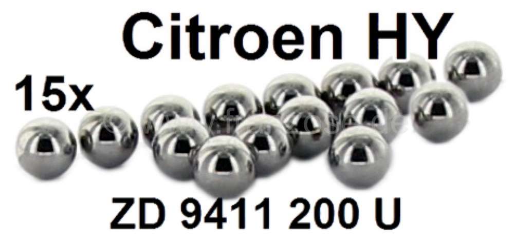 Alle - Balls (15 pieces) for the bearing seat of the torsion bar suspension. Suitable for Citroen