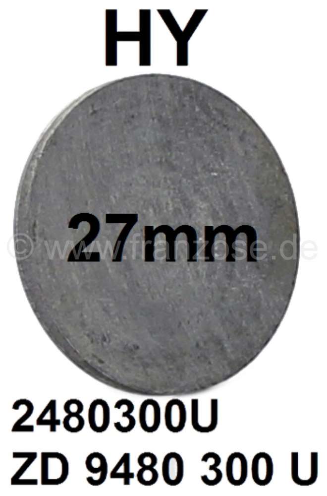 Citroen-DS-11CV-HY - Locking cap down (27mm), in the rear, lower support arm. Suitable for Citroen HY. Or. No. 