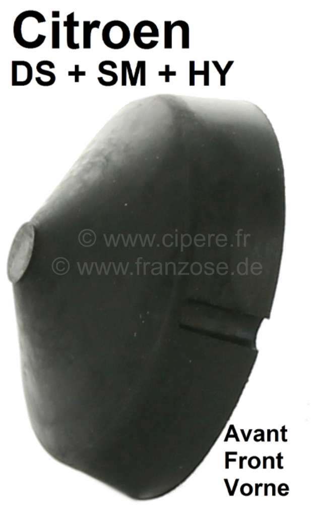 Citroen-DS-11CV-HY - Rubber stop round (conically), for the front axle. Suitable for Citroen DS. Diameter: abou