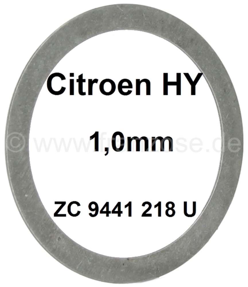 Citroen-DS-11CV-HY - Upper wishbone: Shim (1.0mm), for the upper front suspension arm of the front axle. Dimens