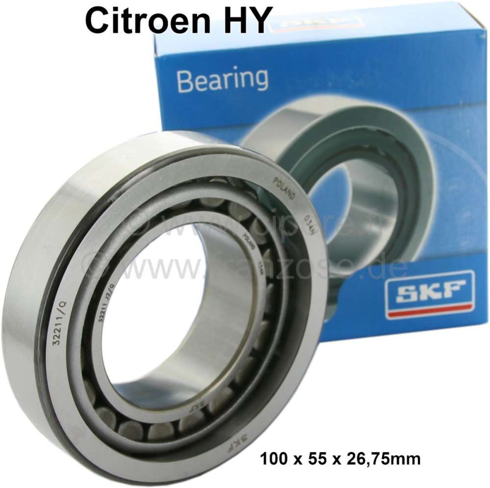 Citroen-DS-11CV-HY - Swing arm bearing outside. Suitable for Citroen HY. Outside diameter: 100,0mm. Inside diam