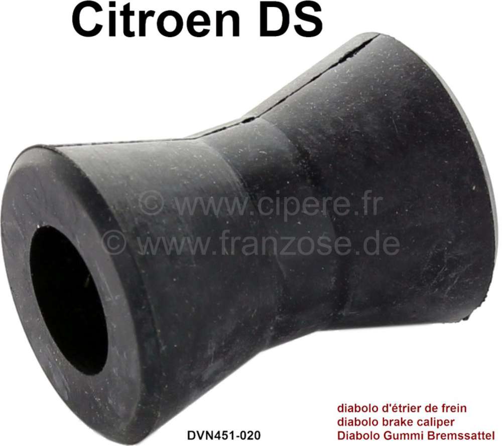 Alle - Brake caliper securement rubber (Diabolo rubber). Suitable for Citroen DS (brake caliper h