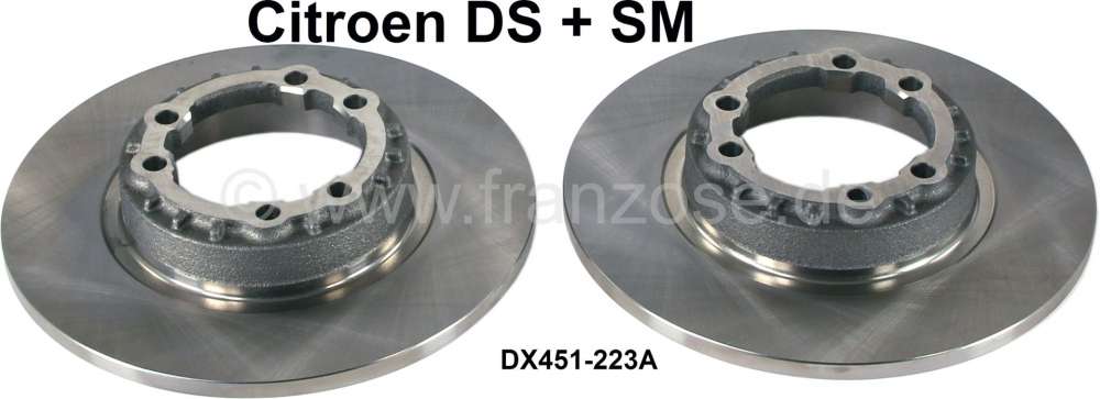 Citroen-2CV - Brake disks in front (2 fittings). Suitable for Citroen DS (all years of construction) + C
