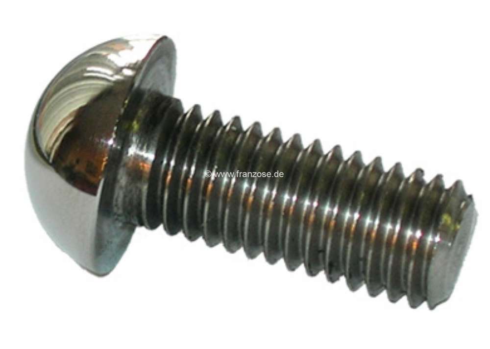 Citroen-DS-11CV-HY - Bumper screw chrom-plated, spherical shape. Suitable for Citroen 11CV + 15CV. Or. No. 2915