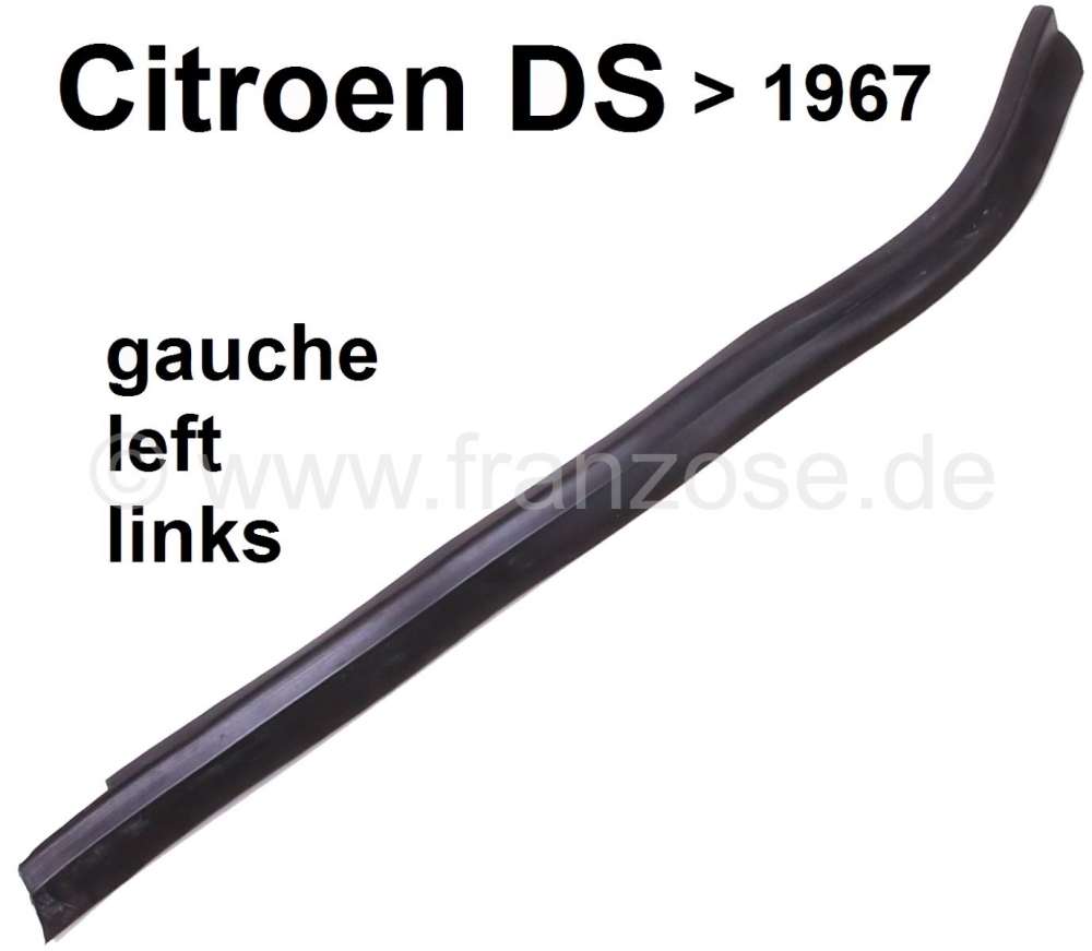 Citroen-DS-11CV-HY - Rubber seal on the left, between fender and bumper. Suitable for Citroen DS, up to year of
