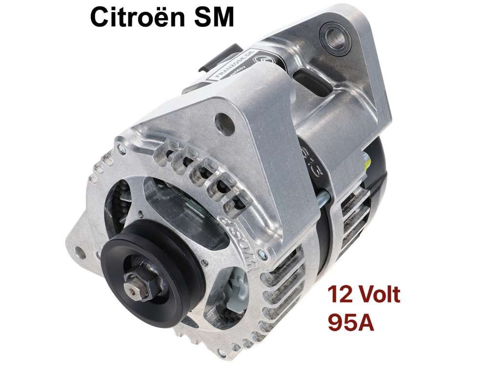 Citroen-DS-11CV-HY - Alternator, new part (alternating current). Suitable for Citroen SM. 12 Volt! 95A. New par
