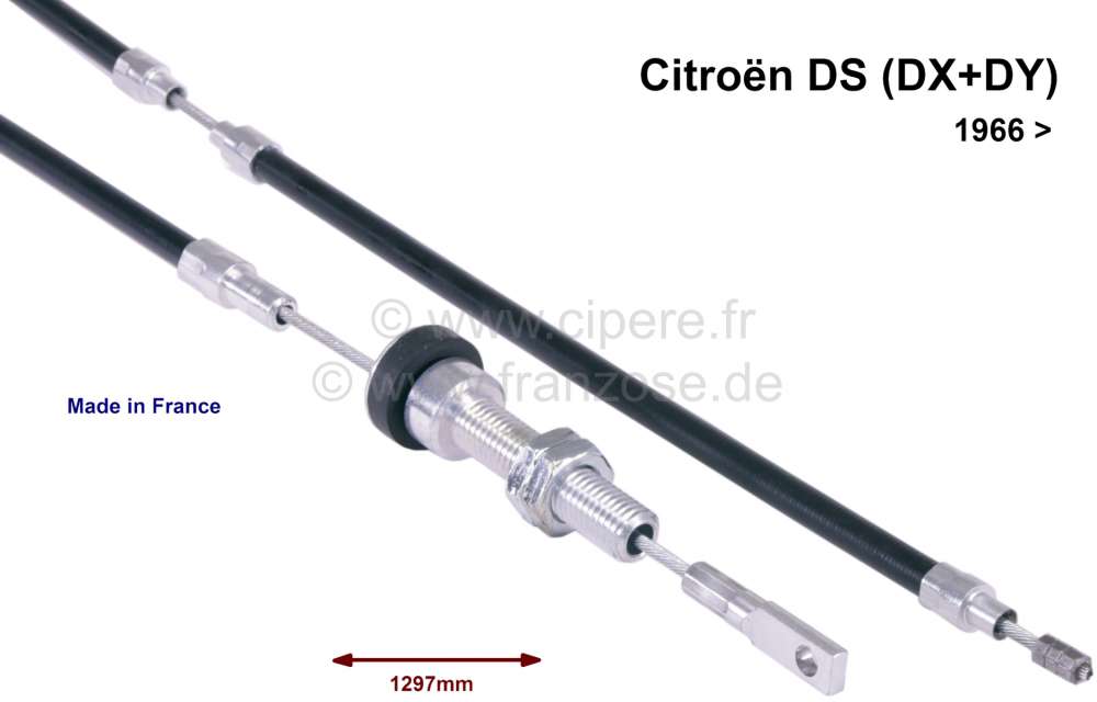 Citroen-2CV - Hand brake cable for foot operation. Suitable for Citroen DS, starting from year of constr