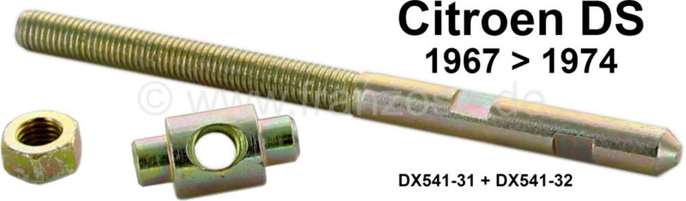 Citroen-DS-11CV-HY - Headlight adjustment threaded rod. Suitable for Citroen DS, starting from year of construc