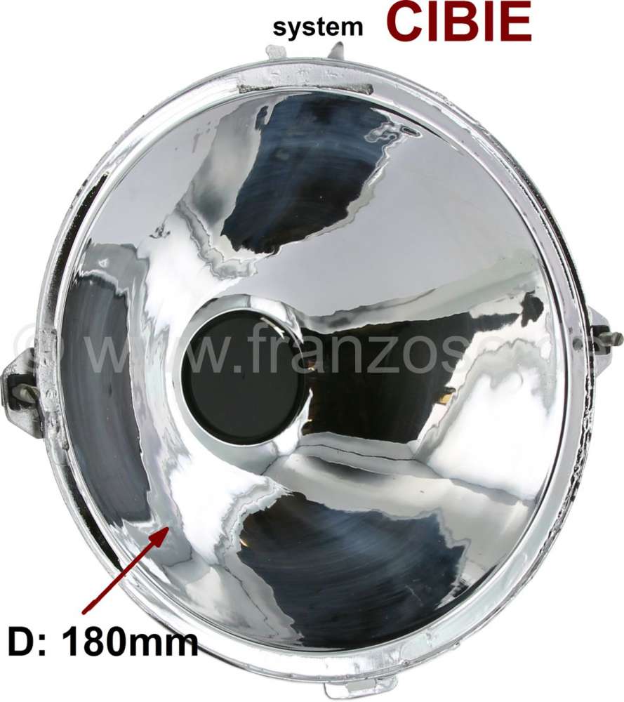 Peugeot - Headlight reflector (without glass). Headlight system 