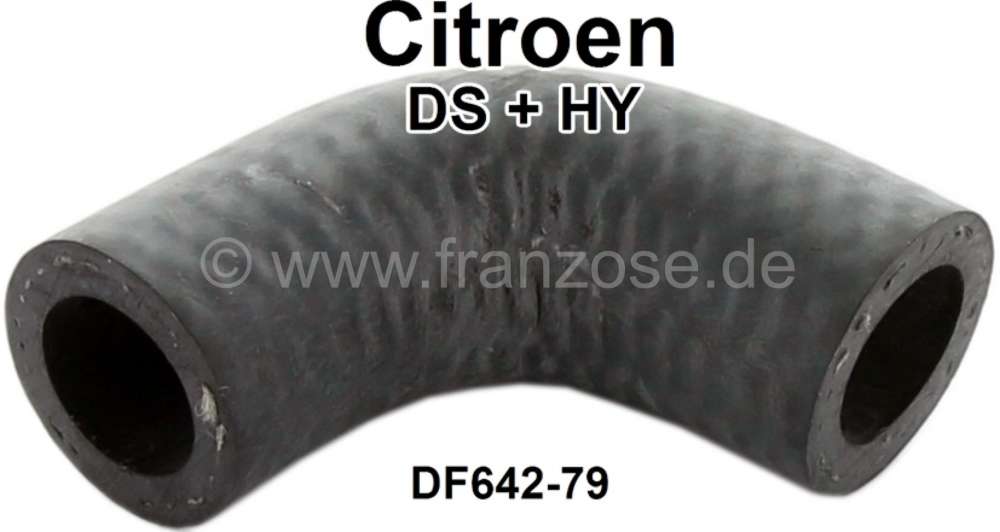 Citroen-2CV - Heater radiator hose 90°. Suitable for Citroen DS + HY (e.g. old version heater radiator)