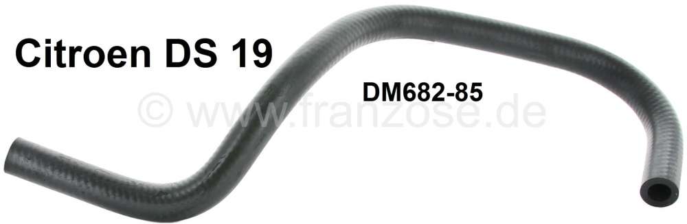 Citroen-2CV - Heater radiator hose. Suitable for Citroen DS 19. Inside diameter both sides: 12,0mm. Or. 