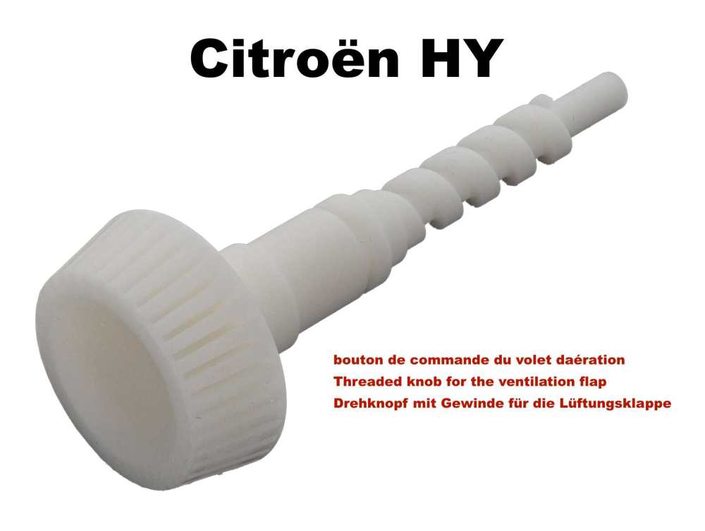 Citroen-DS-11CV-HY - Threaded knob for the ventilation flap. Suitable for Citroen HY. High-quality reproduction