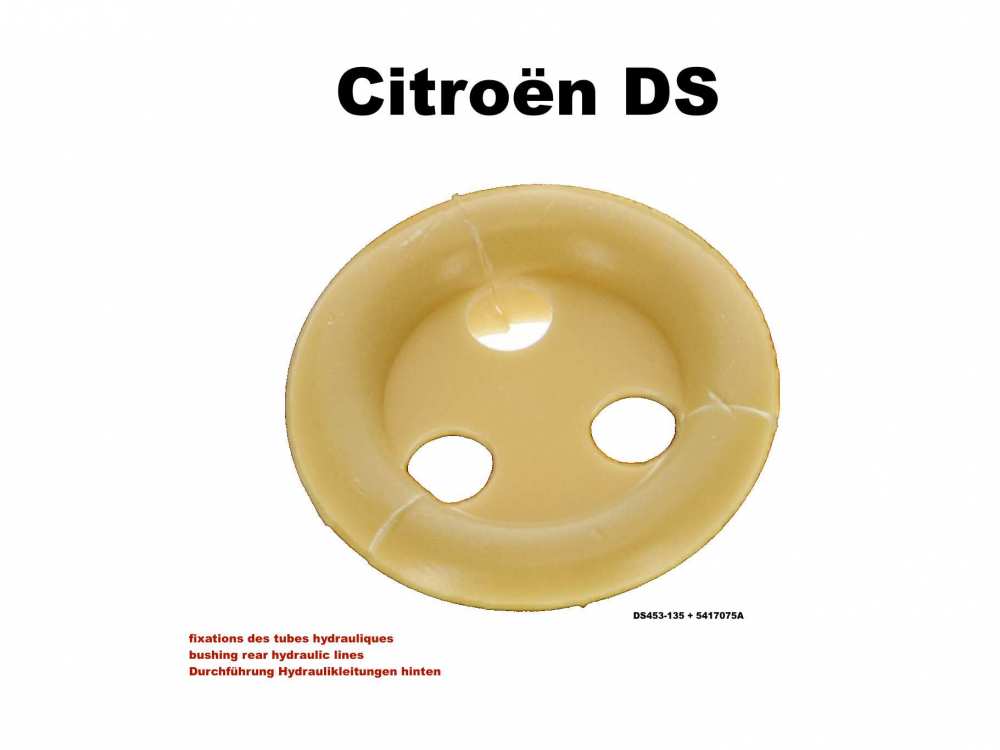 Citroen-DS-11CV-HY - Hydraulic line, bushing (made of plastic), for the rear hydraulic lines. Or. No. DS453-135