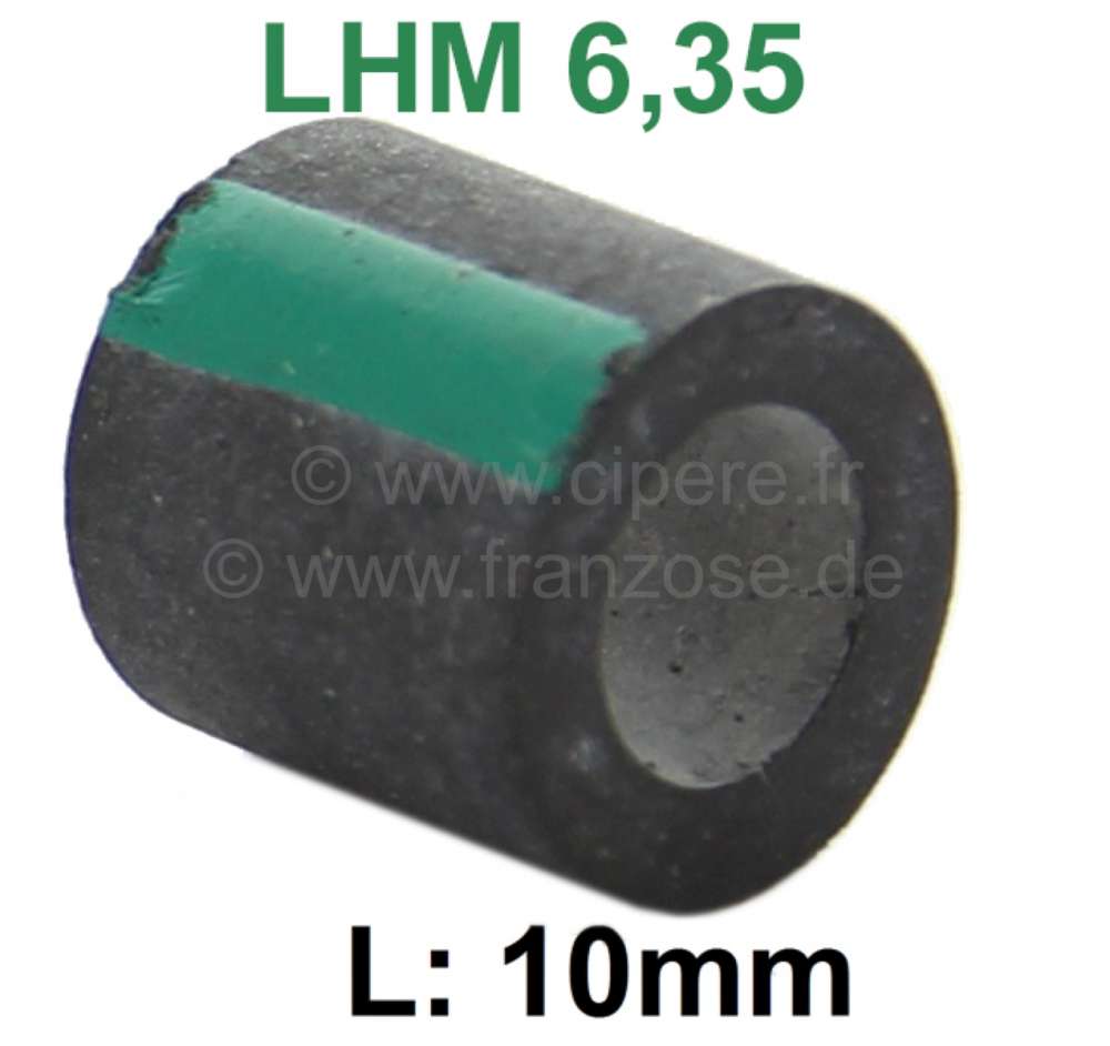 Citroen-DS-11CV-HY - Hydraulic line seal 6,35mm, for LHM (green) hydraulic system. 10mm outside diameter! About