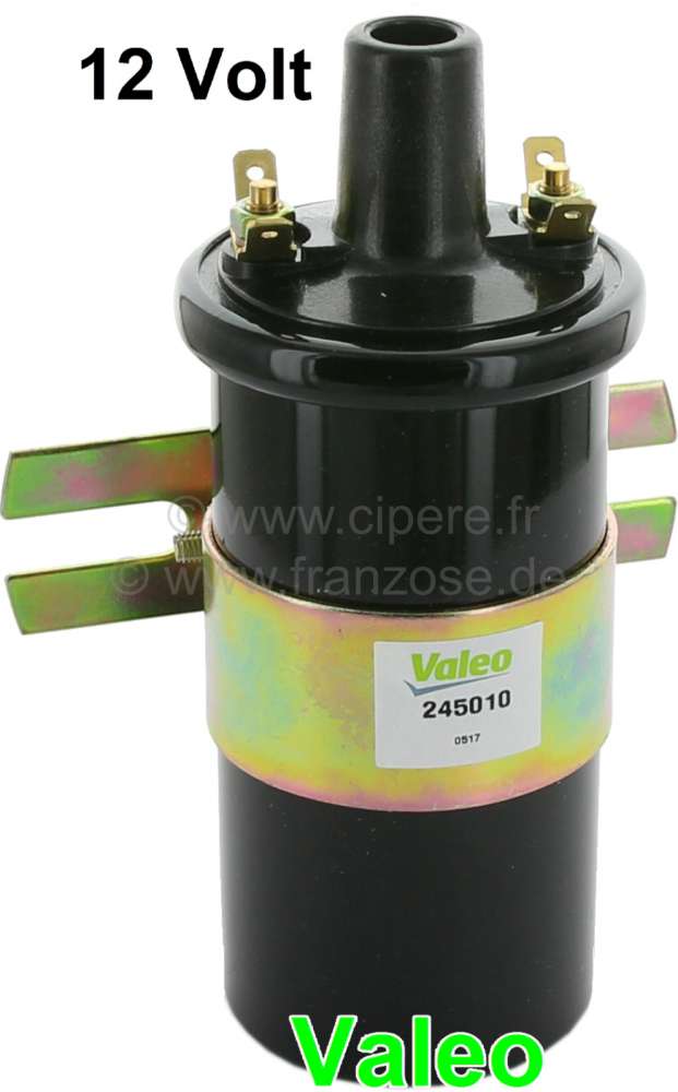 Peugeot - Ignition coil 12 V, without pre-resistor. Suitable for Citroen DS, GS, HY. Peugeot 203, 20