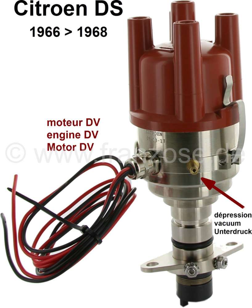 Citroen-DS-11CV-HY - Electronic ignition, 6 + 12 V. Suitable for all Citroen DS, with 