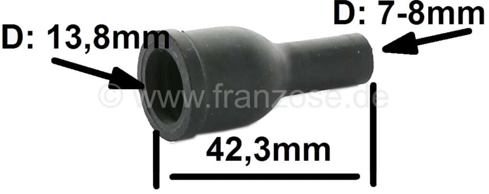Peugeot - Rubber cap for the ignition cable (connection to the distributor cap). for cable diameter 