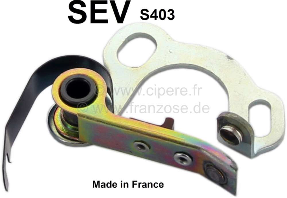Renault - SEV, ignition contact (large sickle type). Version SEV S403. This contact fits nearly for 
