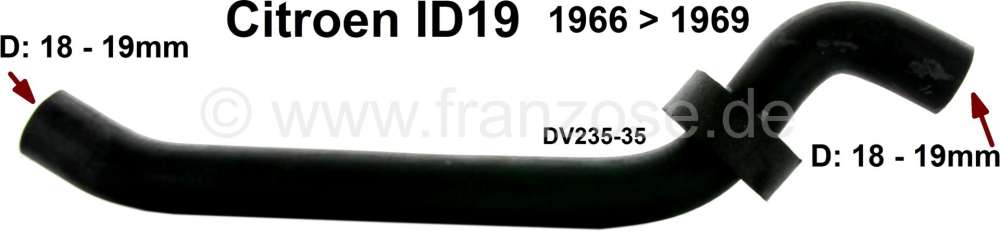 Citroen-DS-11CV-HY - Preheating hose for the intake manifold (carburetor preliminary heating). Suitable for Cit