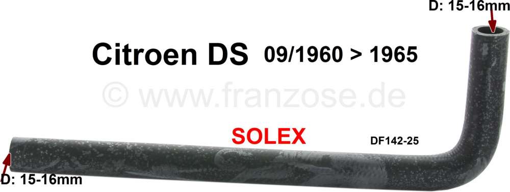 Citroen-DS-11CV-HY - Preheating hose for the intake manifold (carburetor preliminary heating). Suitable for Cit