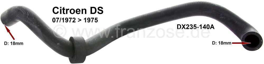 Citroen-DS-11CV-HY - Preheating hose for that intake manifold (carburetor preliminary heating). Suitable for Ci