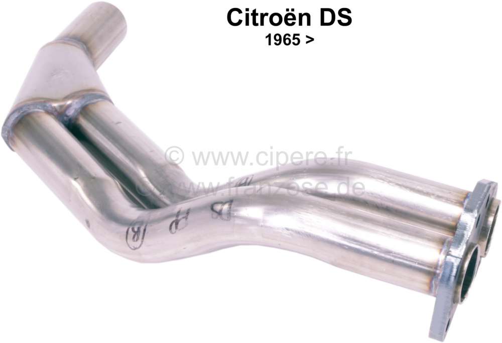 Citroen-DS-11CV-HY - DS starting from 65, elbow pipe 2 in 1 from high-grade steel (Y-pipe). Suitable for Citroe