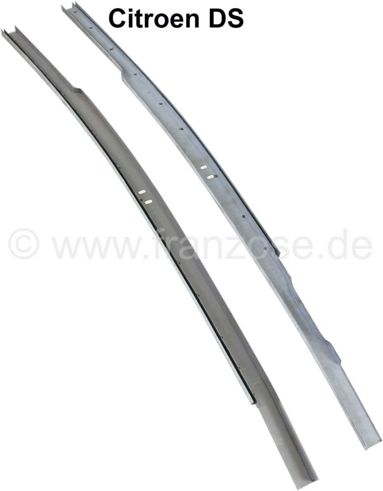 Citroen-DS-11CV-HY - Interior fender rainwater gutter strips rear (upper wheel house). (2 fittings). Suitable f
