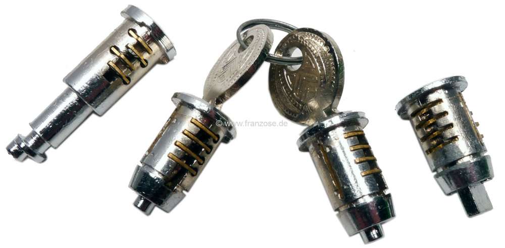 Citroen-DS-11CV-HY - Lockcylinder set, suitable for Citroen HY. Consisting of: 2x lockcylinder doors driver's c