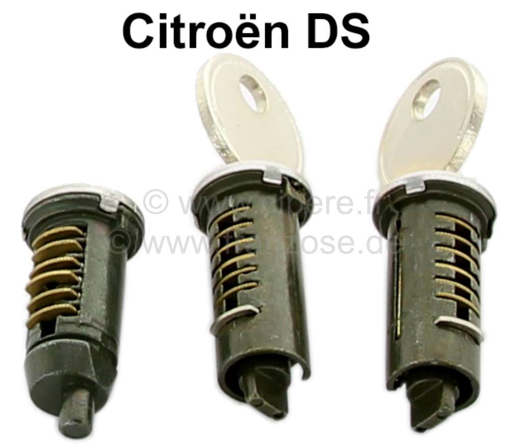 Citroen-DS-11CV-HY - Lockcylinder set, suitable for Citroen DS, starting from year of construction 1972. Consis