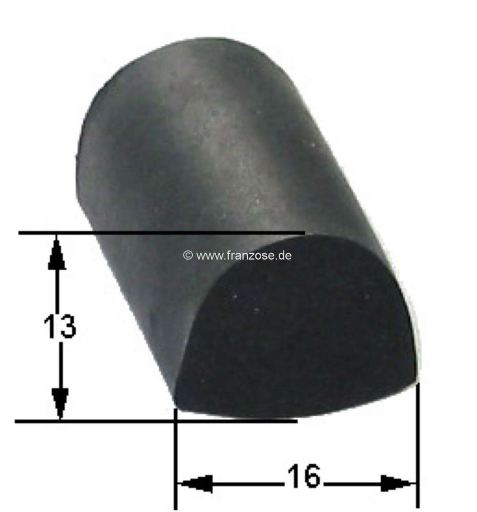 Citroen-DS-11CV-HY - Luggage compartment lid seal from foam rubber. Suitable for Citroen 11CV, to year of const