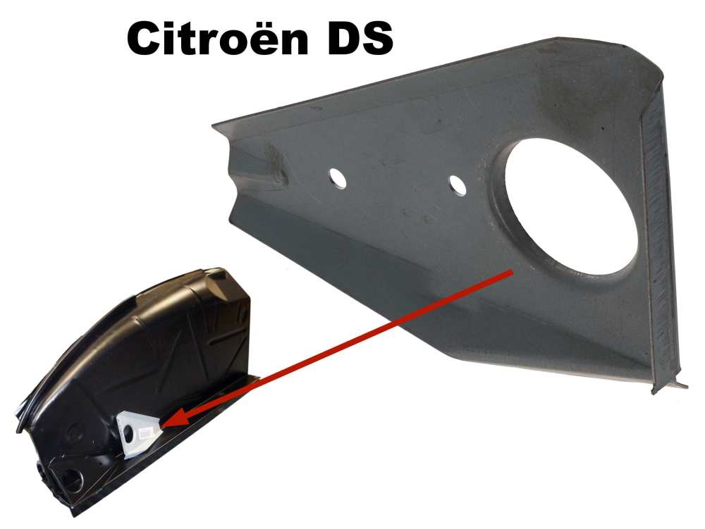 Sonstige-Citroen - Luggage compartment, triangle reinforcing plate on the right. Suitable for Citroen DS.