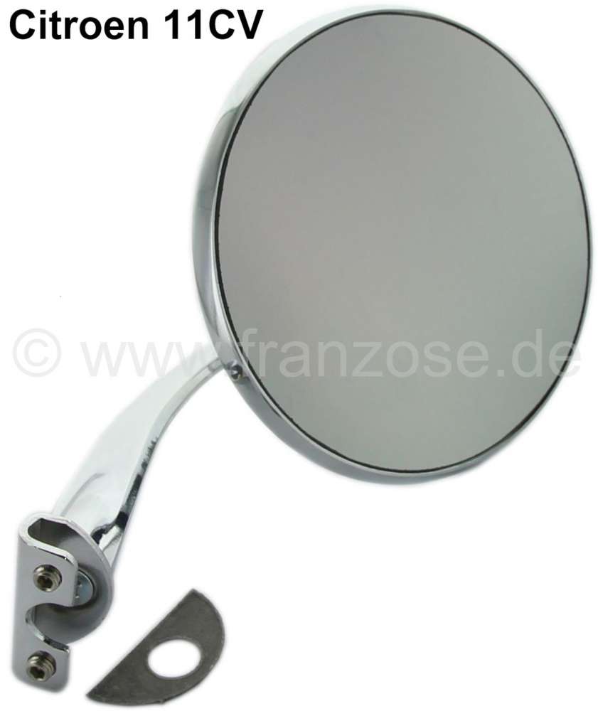 Alle - Mirror round, outside (the mirror is clamped at the door). On the left + on the right fitt