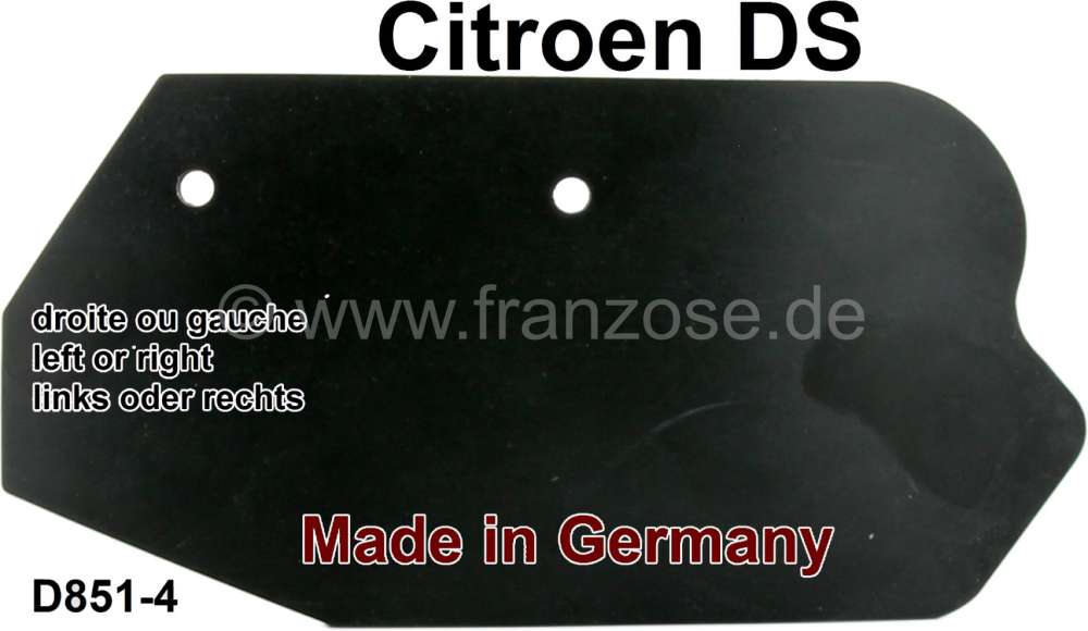 Citroen-DS-11CV-HY - Mud flap fender in front. Suitable for Citroen DS. The mud flap is mounted behind the fron