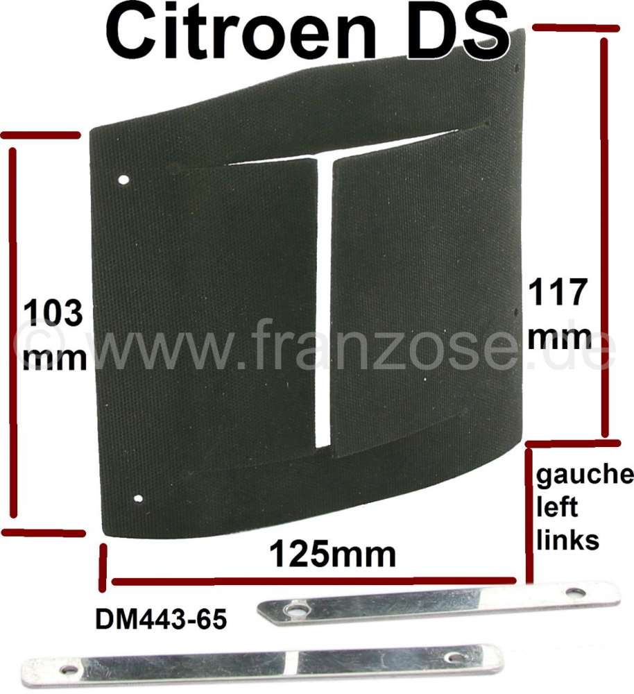 Citroen-DS-11CV-HY - Mud flap in the interior fender, for the steering unit (on the left). Suitable for Citroen