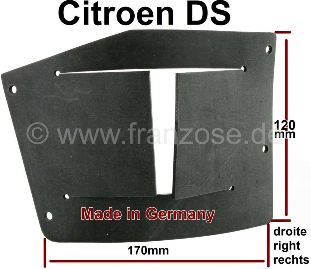 Alle - Mud flap in the interior fender, for the steering unit (left or on the right). Large versi